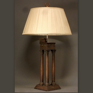 Vintage Temple fragment table lamp.